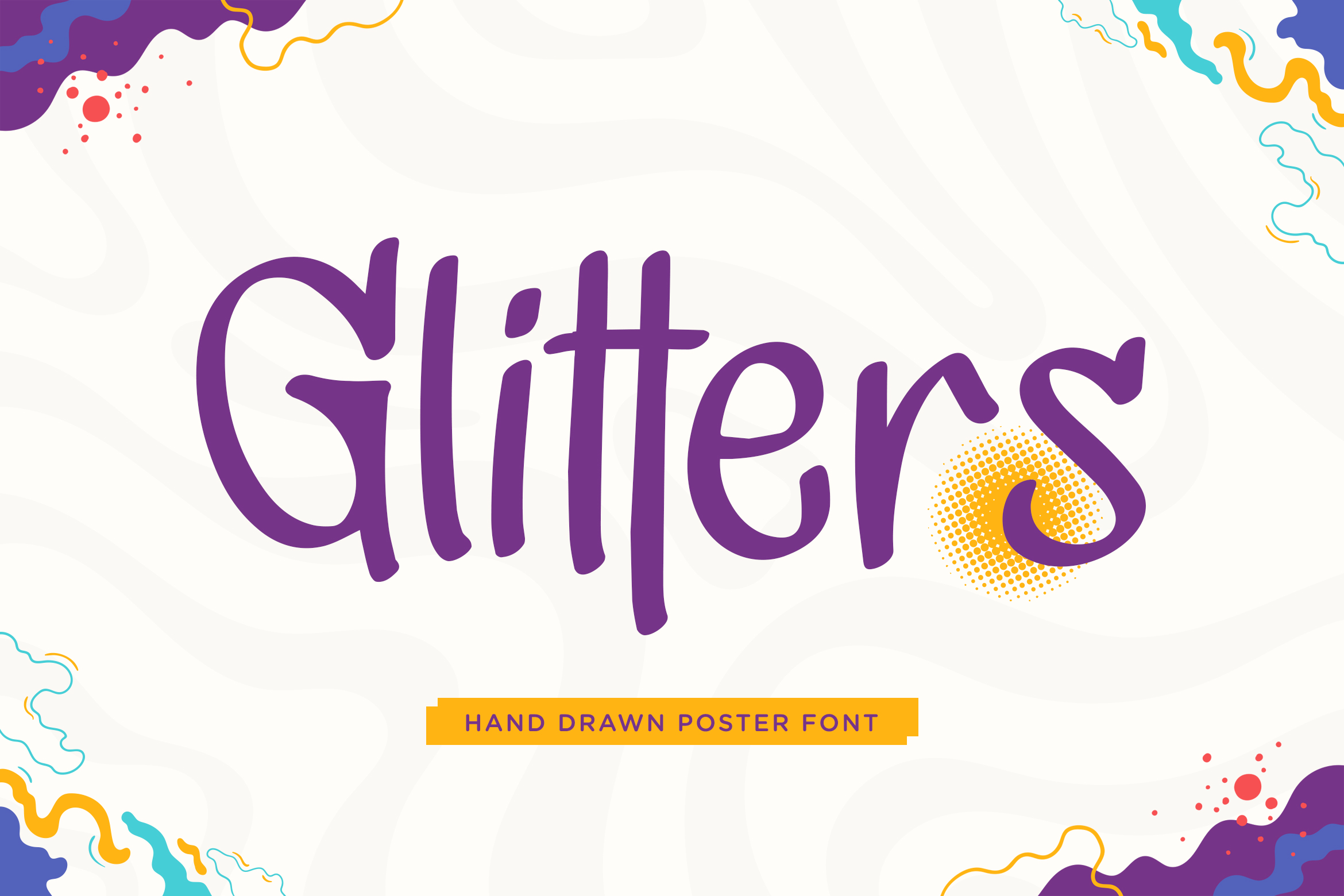 Glitters Hand Drawn Poster Font Typefactory Co