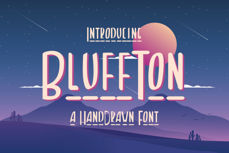 Bluffton - Decorative Hand Drawn Font | Typefactory.co