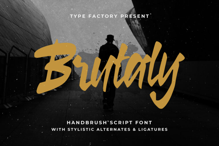 Brutaly - Handbrush Script Font | Typefactory.co