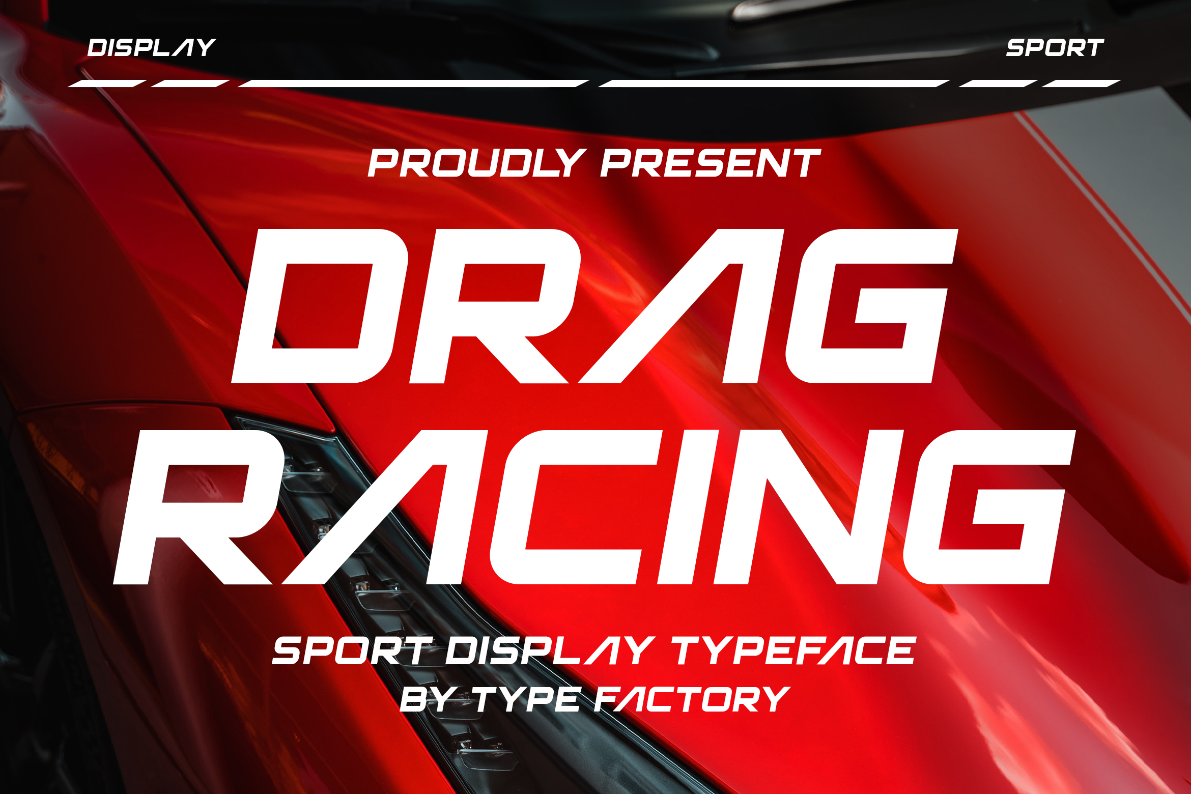 Drag Racing Finish Display Drag Racing - Sport Display Typeface | Typefactory.co
