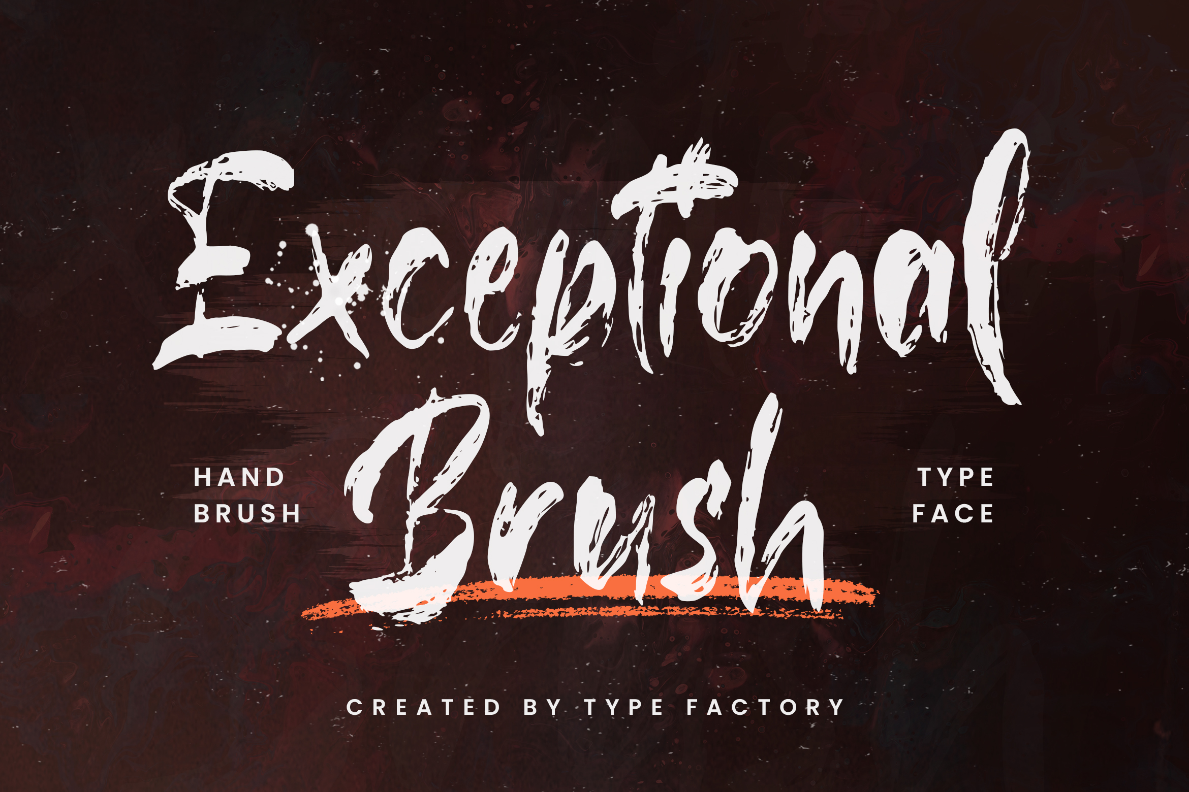 Exceptional Brush - Hand Brush Typeface | Typefactory.co