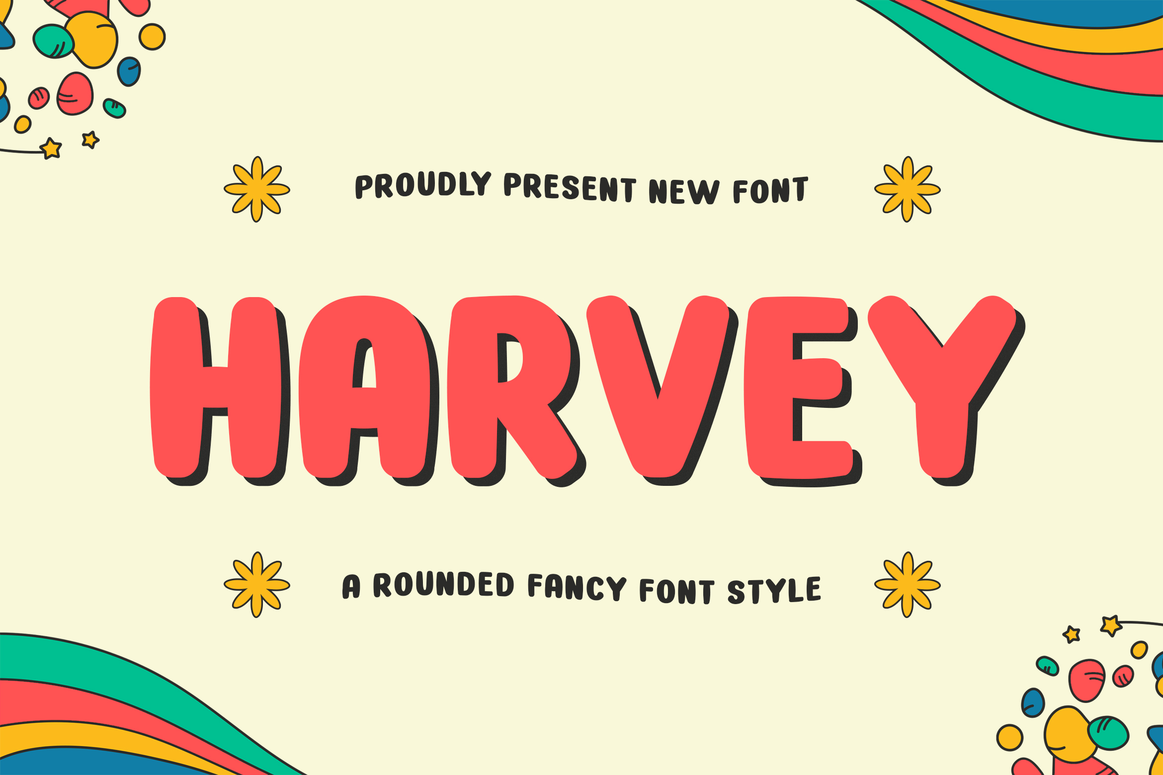 Harvey - A Rounded Fancy Font Style | Typefactory.co