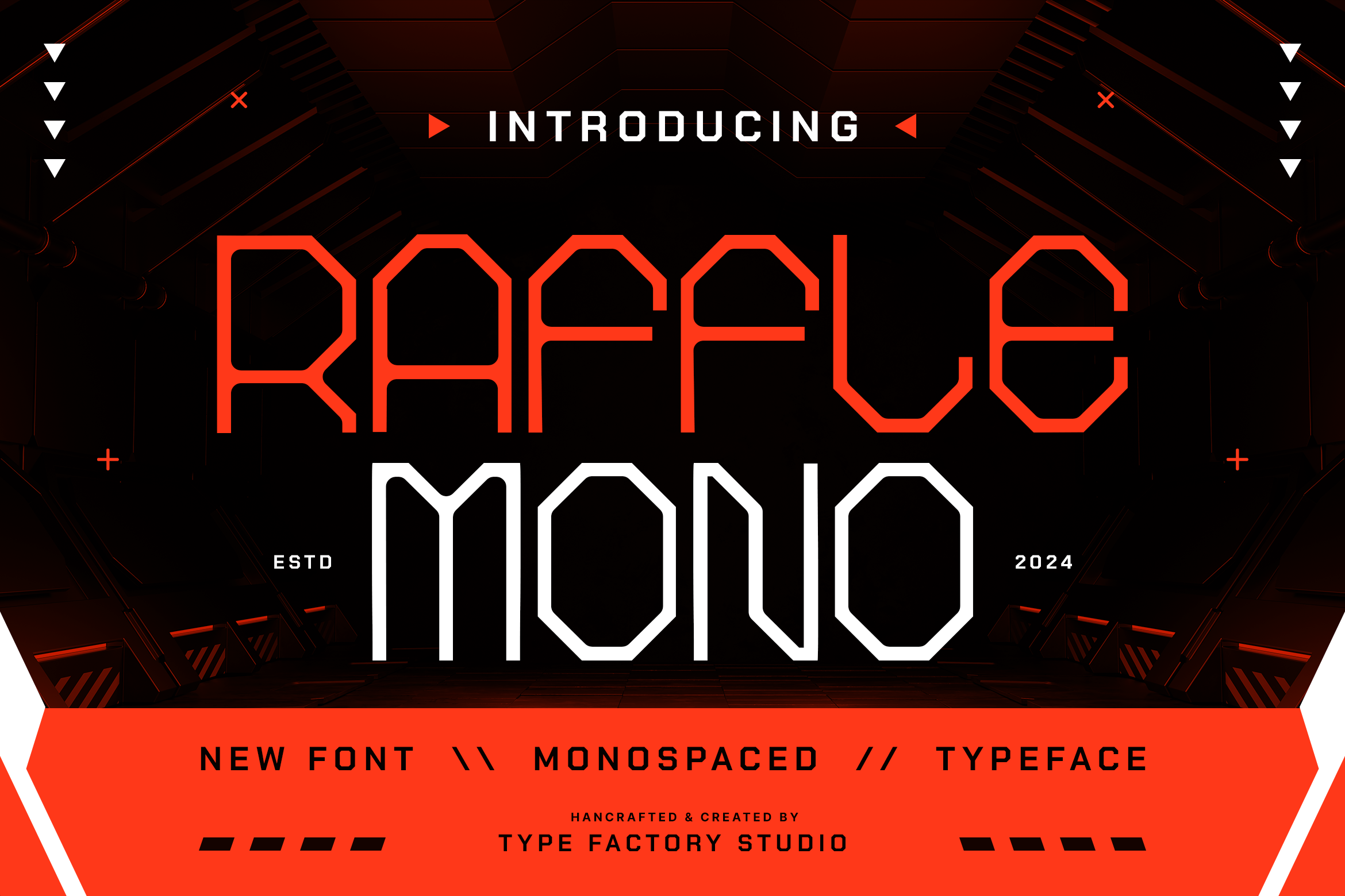 Futuristic Monospaced Typeface - Raffle Mono | Typefactory.co