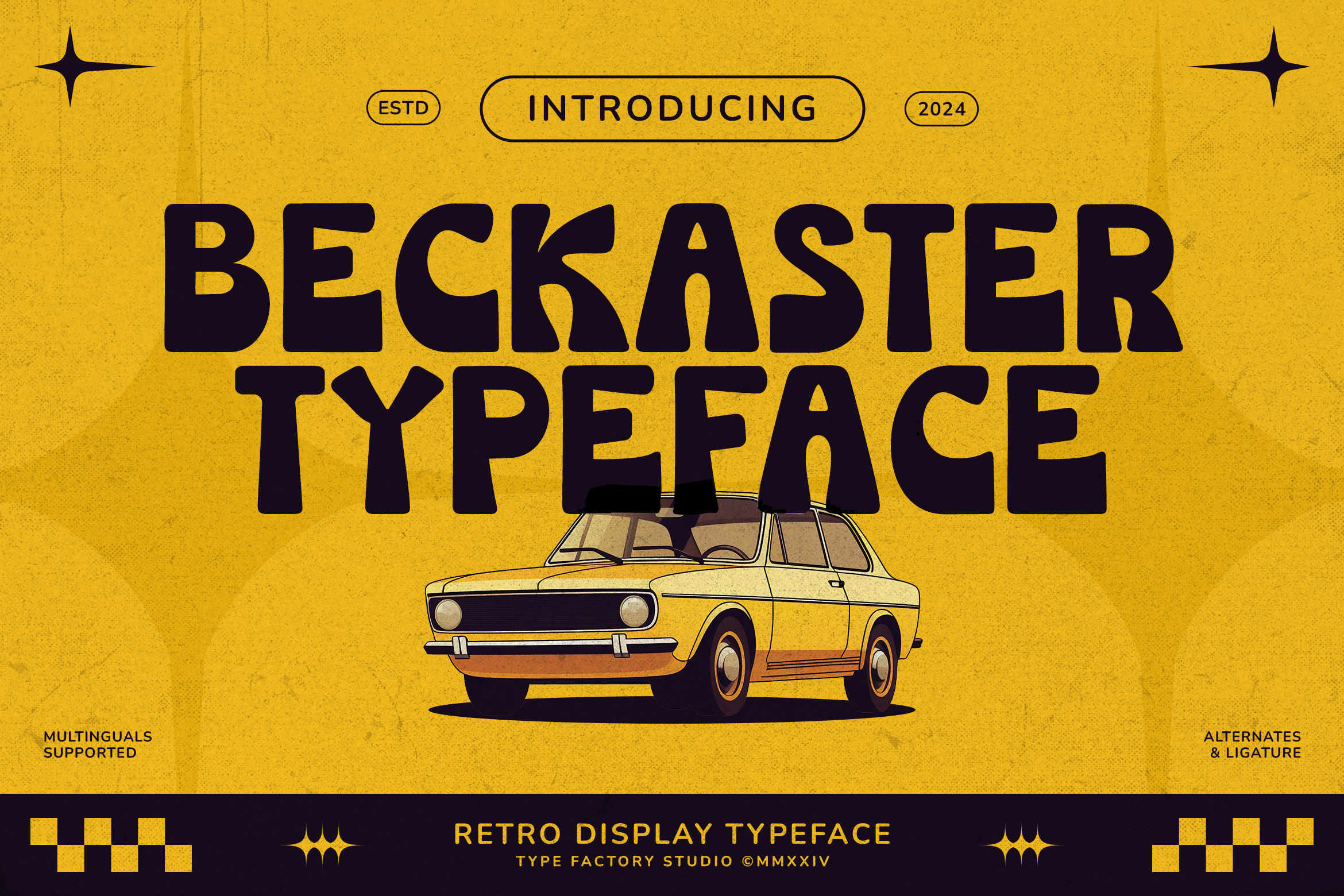 Retro Display Typeface – Beckaster | Typefactory.co
