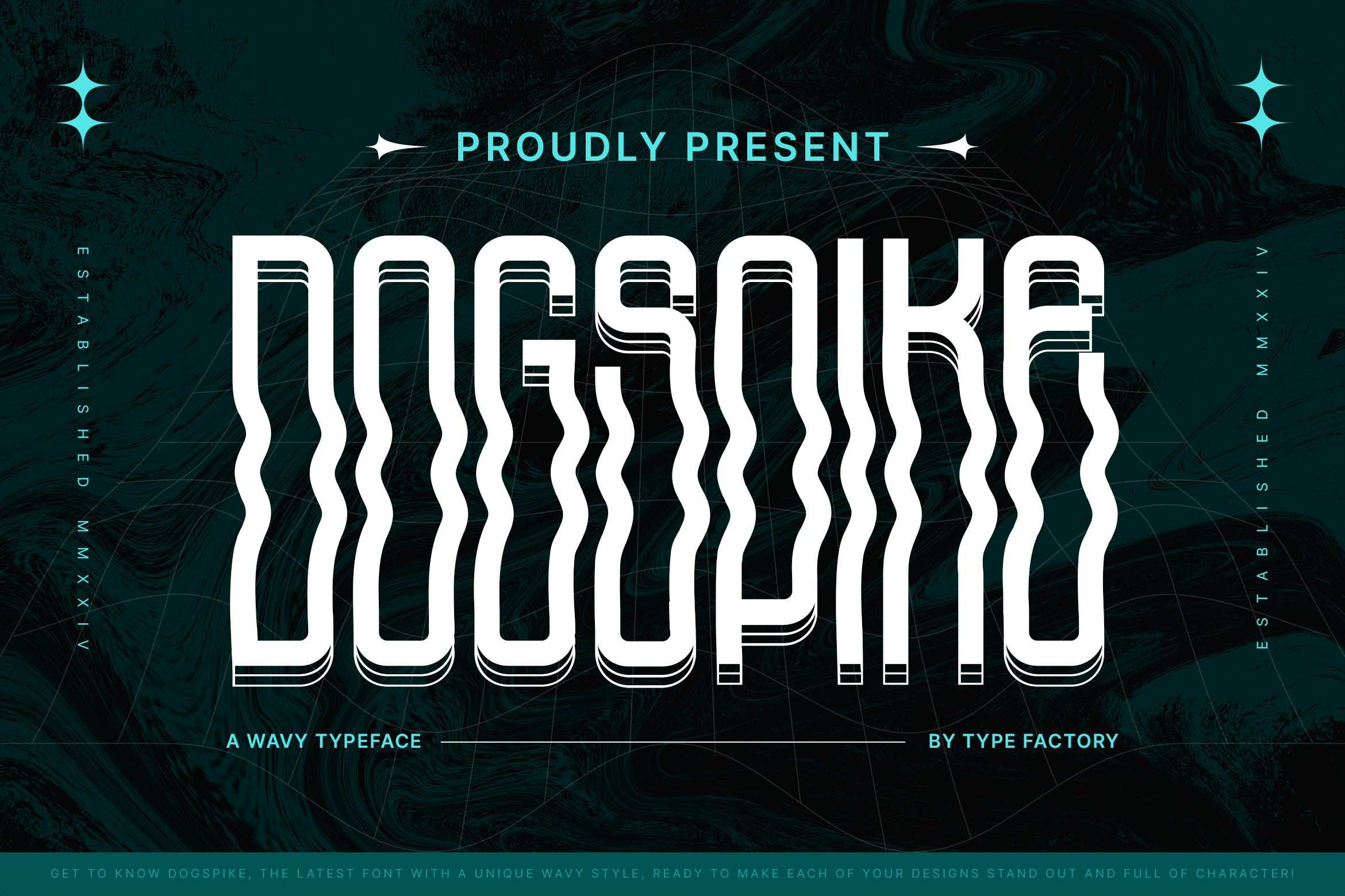 Wavy Distorted Display Font – Dogspike | Typefactory.co